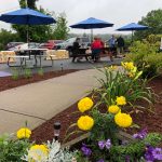 Town of Orange Public Dining and people having lunch together in the area